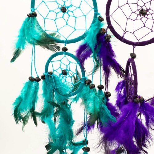 Bobobiy Bali Dreamcatchers - Medium Round - TurqPinkPurp