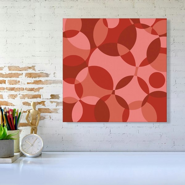 Warren Reed Red Circle Pattern Canvas