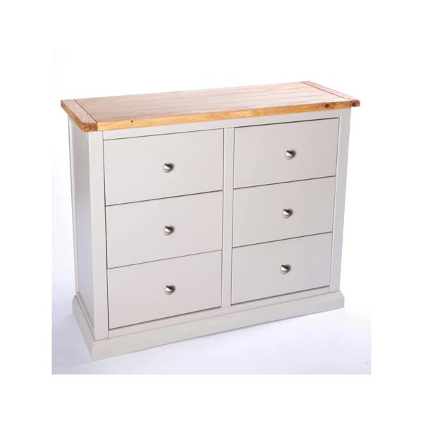 Cabinet Bits Loreo 6 Drawer Chest of Drawers Chrome Knob