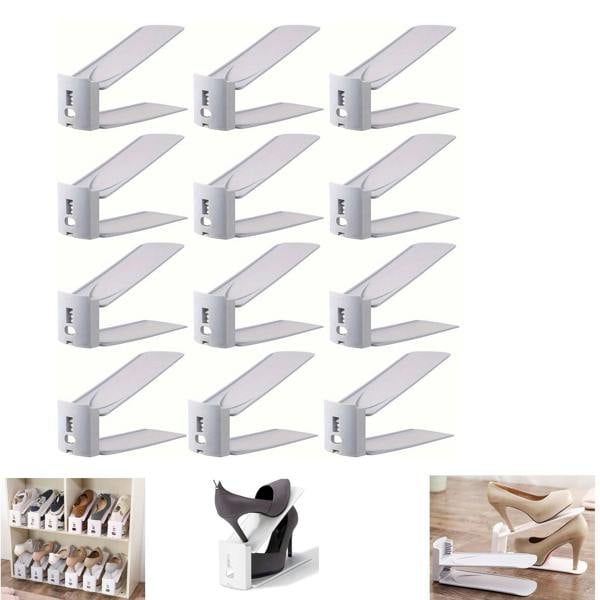 HYGRAD BUILT TO SURVIVE 12x Shoe Slots Organizer Wardrobe Stacker Space Saver Rack Holder Adjustable UK
