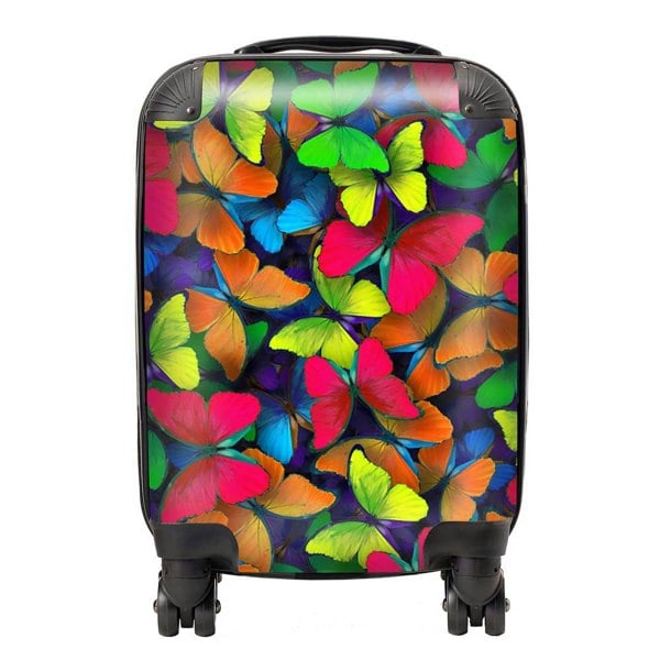 Warren Reed Rainbow Butterflies Suitcase