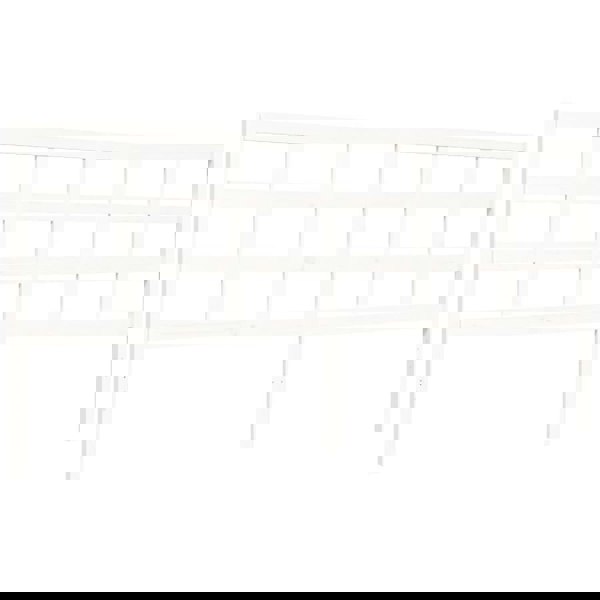 Berkfield Bed Frame with Headboard White 200x200 cm Solid Wood