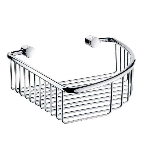 Polished chrome corner shower basket