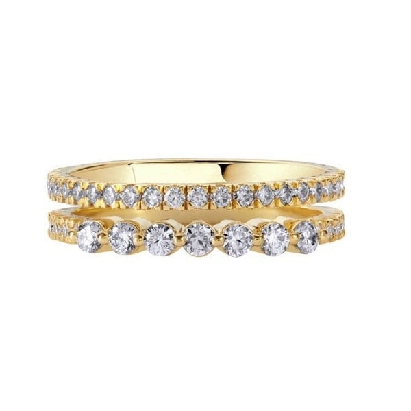 BLOOMTINE Illuminess™ Gold Vermeil Combi Stack Ring