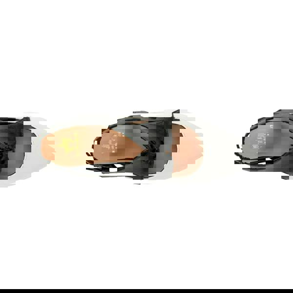 Embassy London Lim - Black & Cream - Women's cutout leather lace up slingback