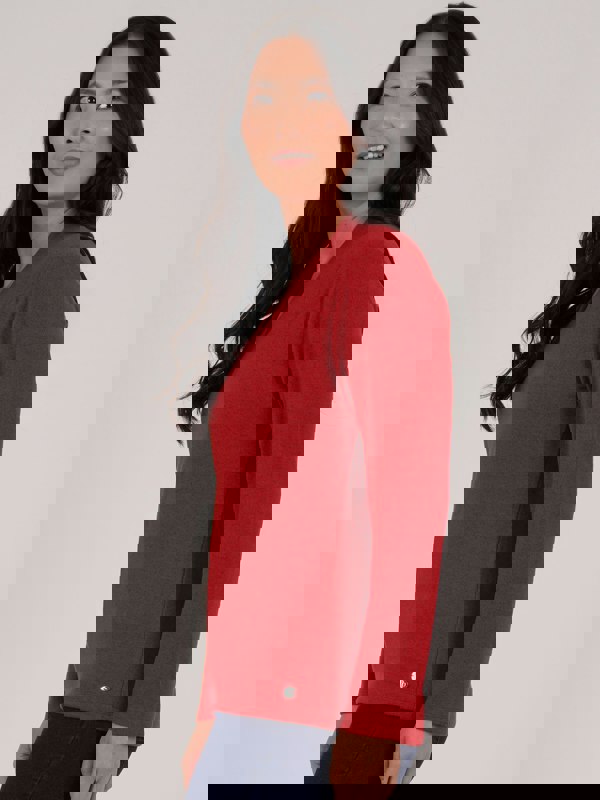 PennyPlain Hi Back V Long Sleeve  - Rust