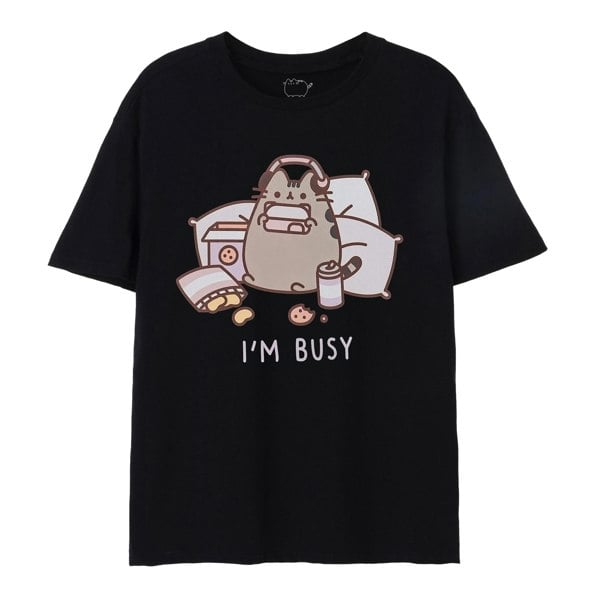 Pusheen Unisex Adult I´m Busy Short-Sleeved T-Shirt - Black