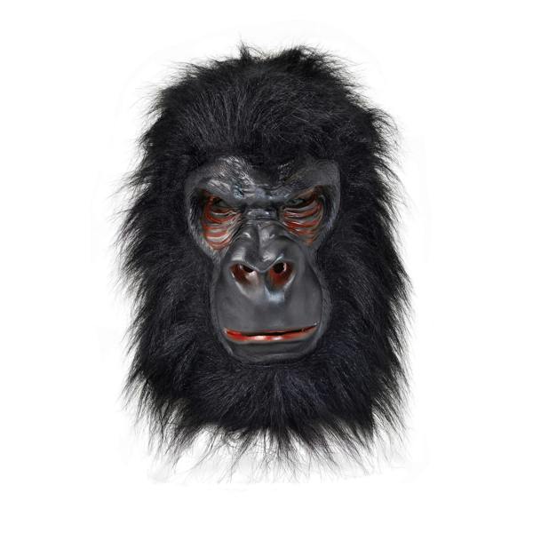 Bristol Novelty Unisex Adults Latex Gorilla Mask With Hair - Black - 