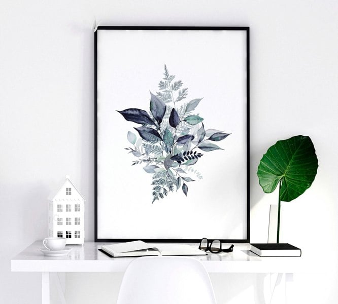 Blue Cottagecore bedroom | set of 3 framed wall art prints