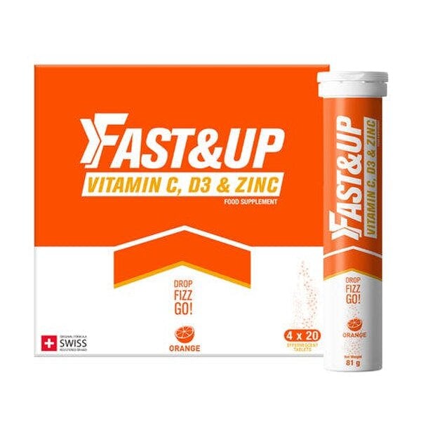 Vitamin C + D3 + Zinc Supplement - 3-in-1 Immune Support | Orange, Pack of 4