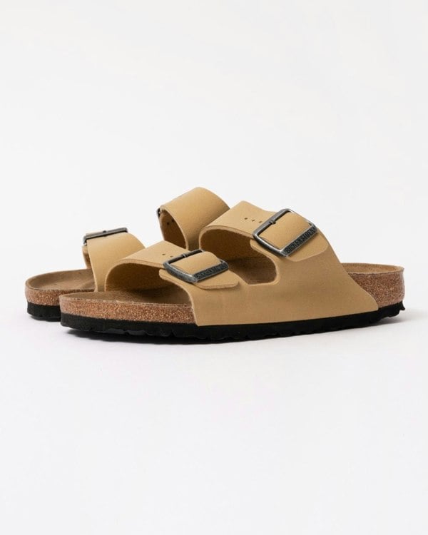 Birkenstock Arizona Birkibuc Womens Sandals - Birkibuc Latte Cream