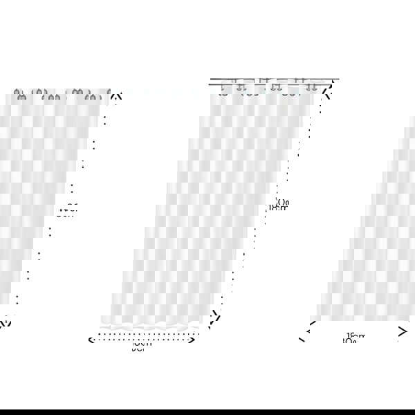 Showerdrape City White & Teal Shower Curtain