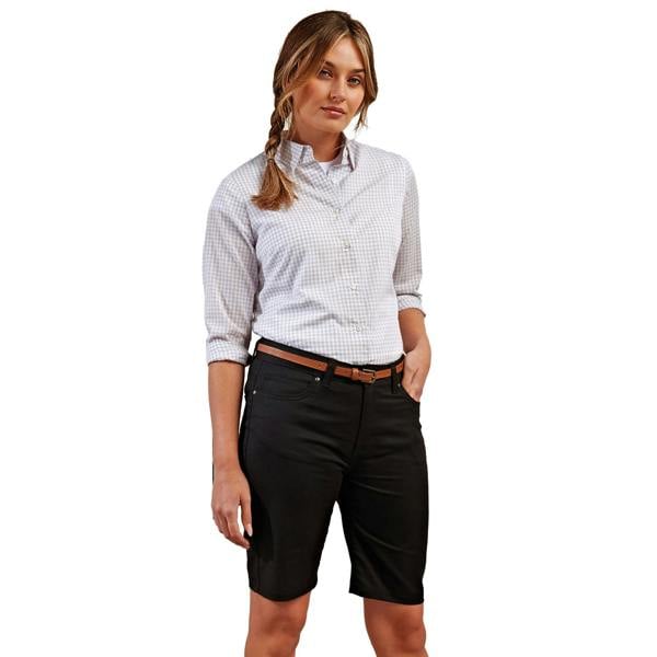 Premier Womens/Ladies Chino Shorts - Black