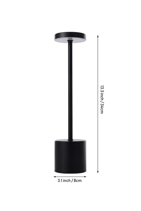 Living and Home Industrial-Style Rechargeable Dimmable Table Lamp Night Light