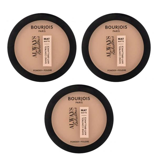 Bourjois Paris 3 x Bourjois Always Fabulous Shine Control Matte Powder 10g - 410 Golden Beige