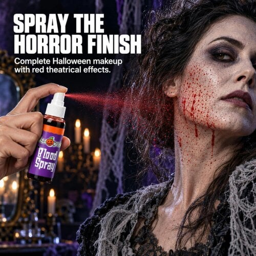 Shatchi Blood Spray 10 Pack Fake Blood Spray for Halloween Costumes, SFX and Theatrical Makeup