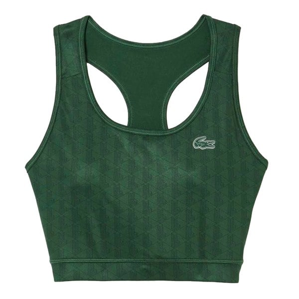 Lacoste Womens/Ladies Geometric Sports Bra - Green
