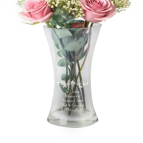 Personalised Memento Company Personalised Sentiments Glass Vase
