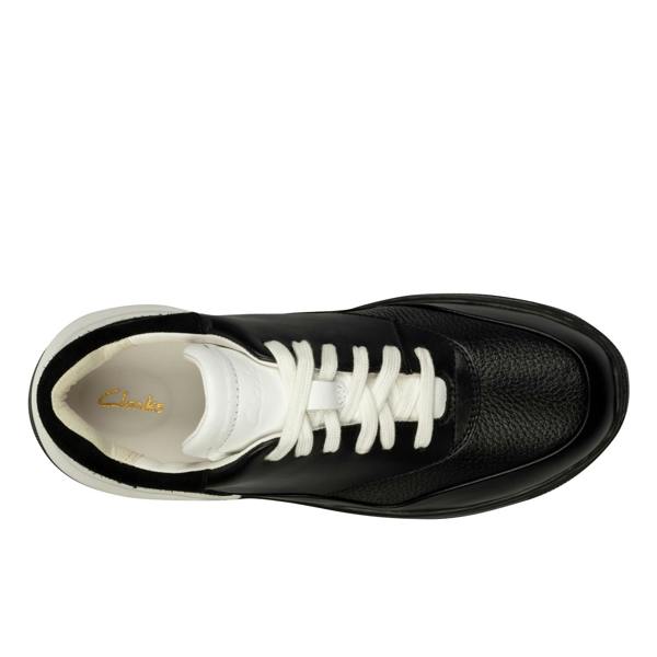 Clarks Womens/Ladies Sprint Lite Lace Leather Trainers - Black - 