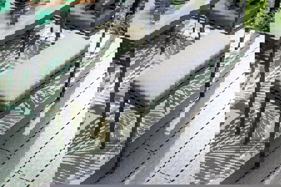 Garden Impressions Corsica Grey Cushions - Lounge & Dining Corner Sofa, with Table and Bench