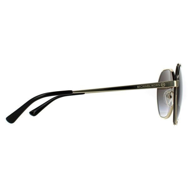 Michael Kors Sunglasses MK1072 10148G Light Gold Black Dark Grey Gradient
