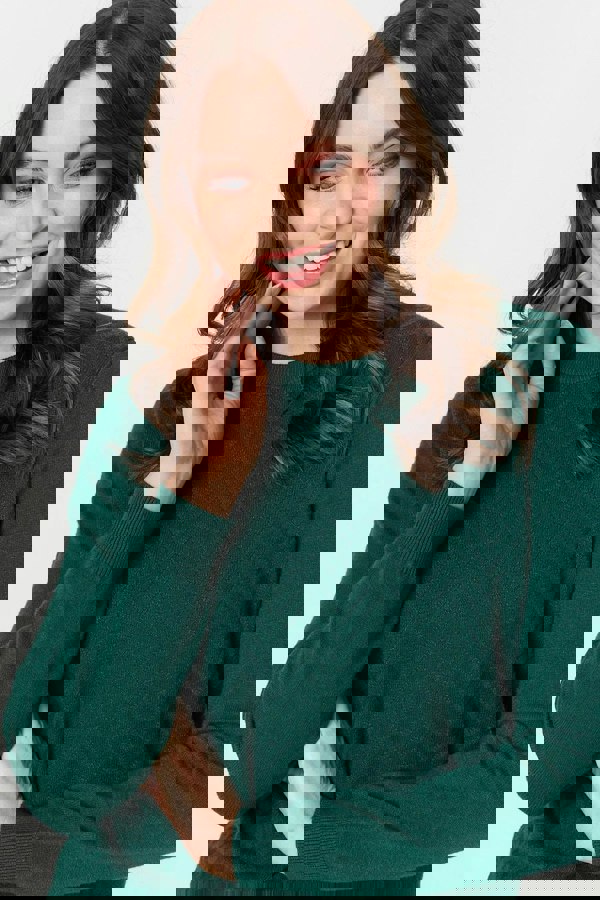 Green | Chevron Soft Knit Long Sleeve Jumper
