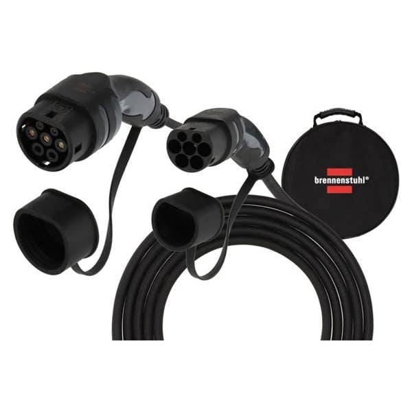 Brennenstuhl EV Type 2 Charging Cable 11kW - 7 metre, 3-Phase, Mode 3, IP55 for Electric & Hybrid Vehicles - 1384000020