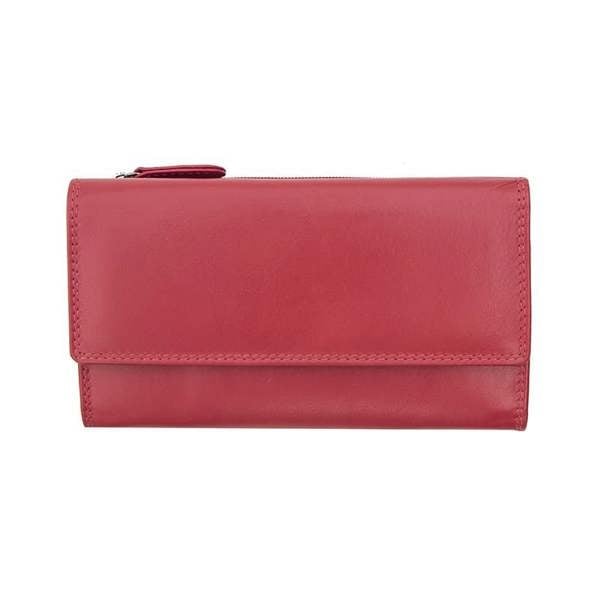 Front view of Red wallet on a white background