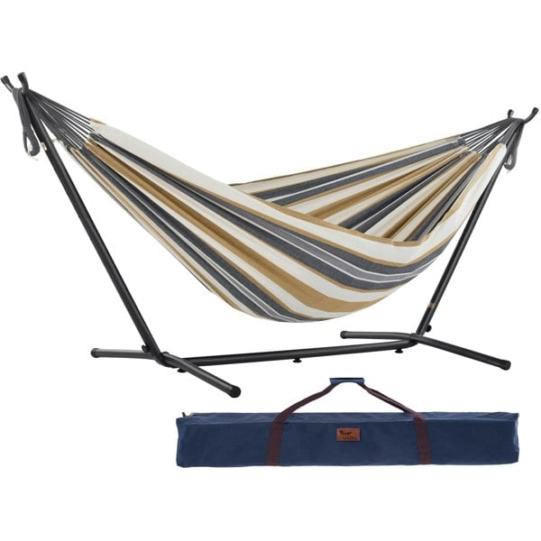 Vivere Double Cotton Hammock with Stand (280cm) - Desert Moon