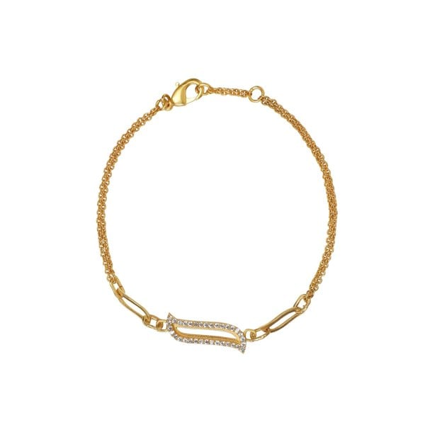 Wave Symphony Double Chain Bracelet CZ - Lila Rasa