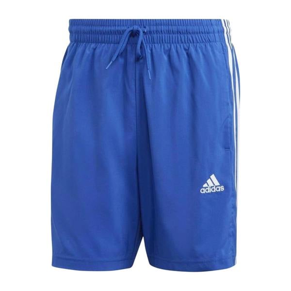 Adidas Mens 3 Stripes Shorts - Bright Royal/White - 