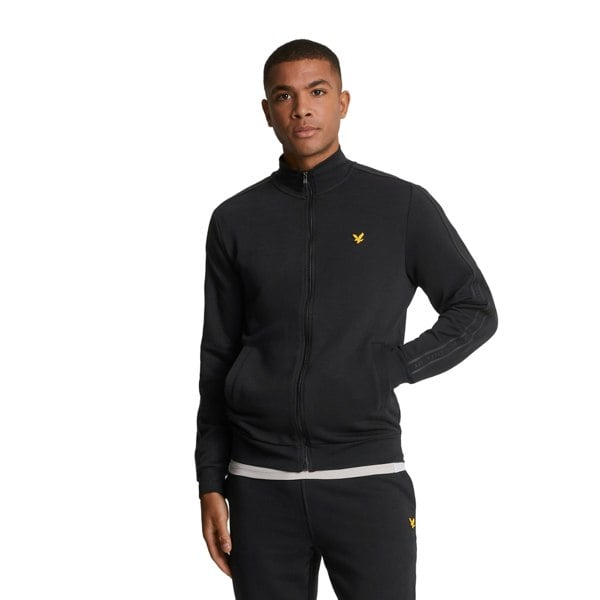 Lyle & Scott Mens Tape Track Top - Jet Black