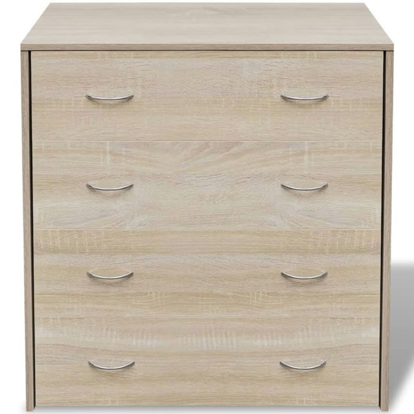 Berkfield Sideboard with 4 Drawers 60x30.5x71 cm Oak Colour