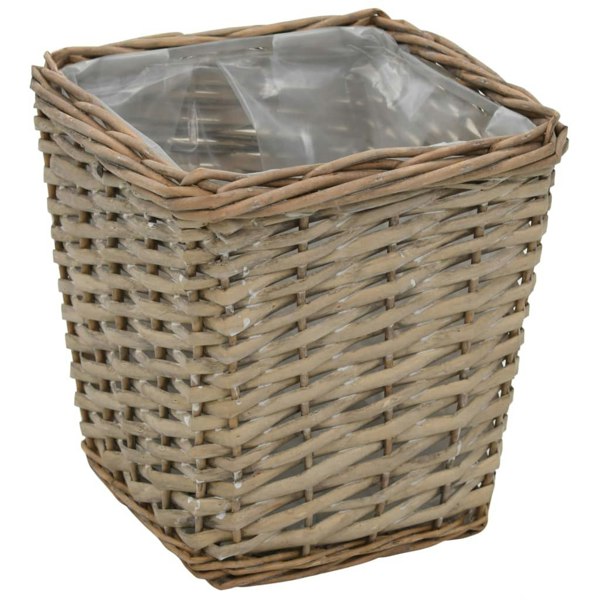 Berkfield Raised Bed 3 pcs Wicker with PE Lining