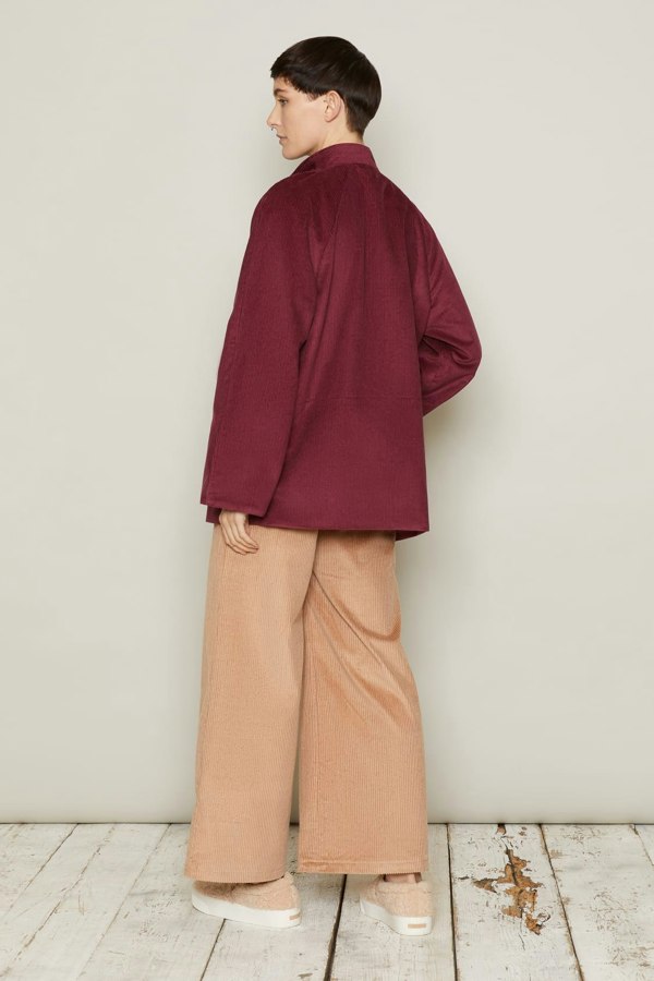 Bo Carter Orri Oversized Corduroy Jacket - Burgundy