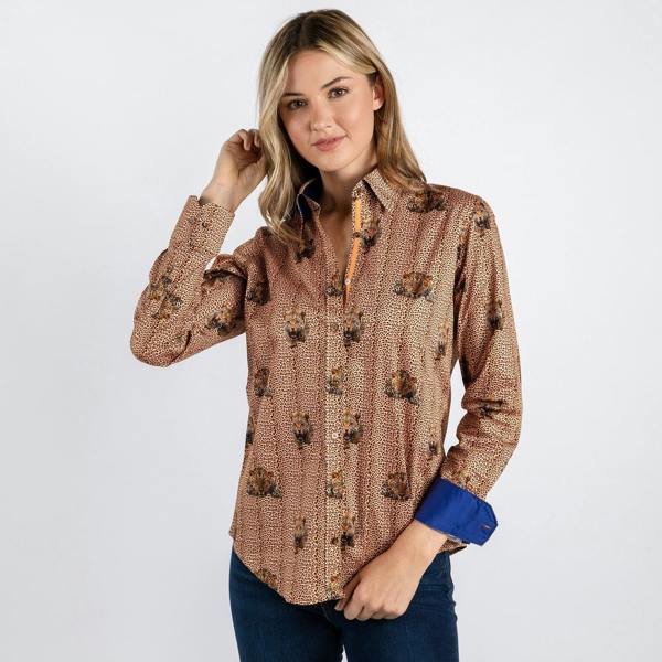 LEOPARD PRINT WOMENS SHIRT - Premium Men's Patterned Shirt by Claudio Lugli | Bold Design, Tailored Fit, Best Printed Shirts