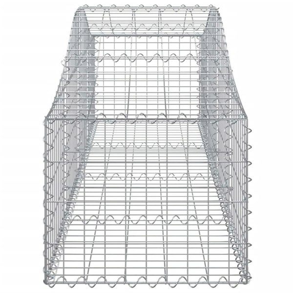 Berkfield Arched Gabion Baskets 2 pcs 200x50x40/60 cm Galvanised Iron