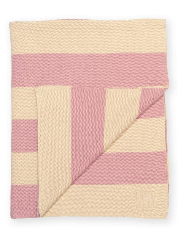 Kite Baby Organic Cabana Stripe Blanket Cloudy Pink