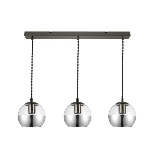 COSYLYTE Marlo 3 Light Smoky Glass Bar Pendant Light