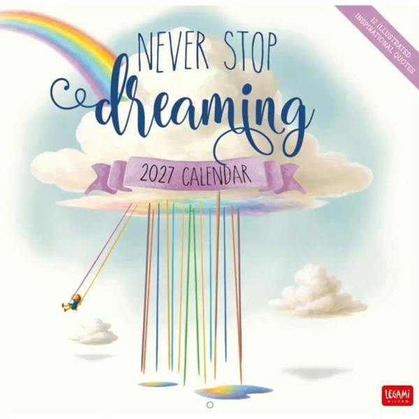 Never Stop Dreaming Calendar 2027, Wall Calendars, Month To View, Lifestyle, Gift