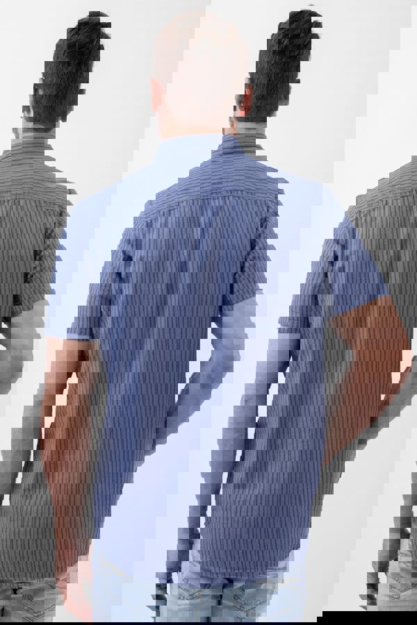 ENORSIA Men's Stripe Short Sleeve Shirt