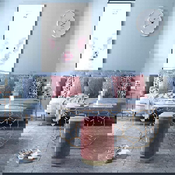 Valeria Footstool, Velvet-Weilai Concept-Weilai Concept