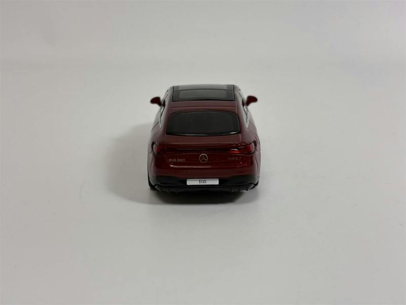 MCSlots Mercedes Benz EQS 580 4MATIC Red Metallic RHD 1:64 Mini GT MGT00970R