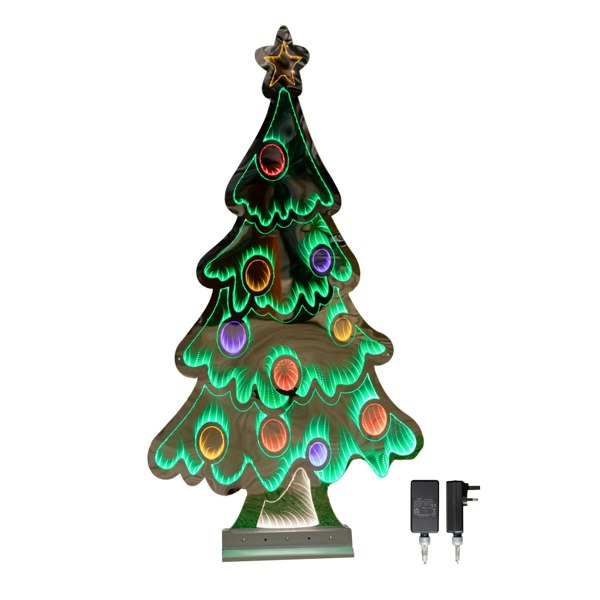 Samuel Alexander 4ft (1.2m) Tall Light up Christmas Tree Infinity Decoration with Multi-Coloured LEDs