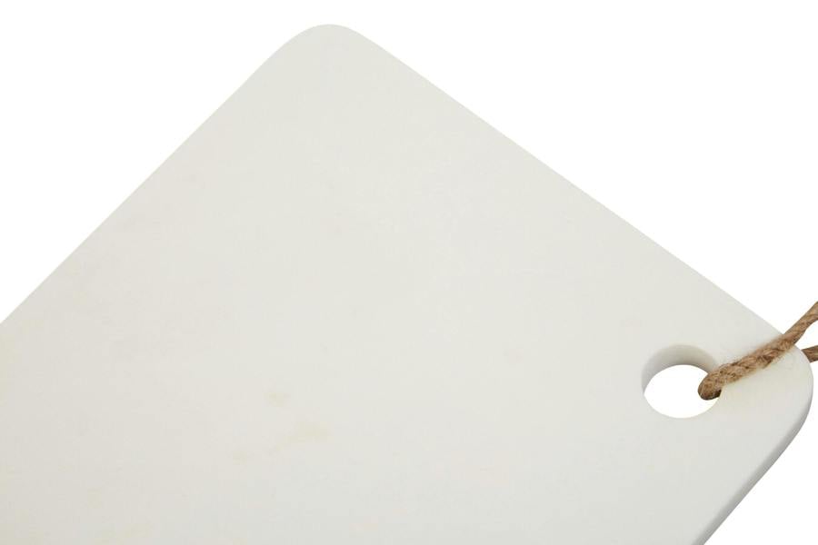 Maison by Premier Kindia White Marble Chopping and Serving Board with Hanging Loop