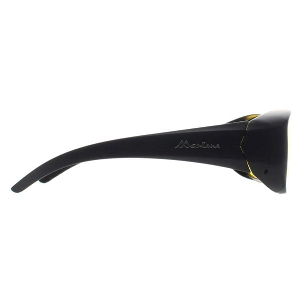Montana Fit Over Glasses Night Driving Sunglasses FO4 H Matte Black Yellow Polarized