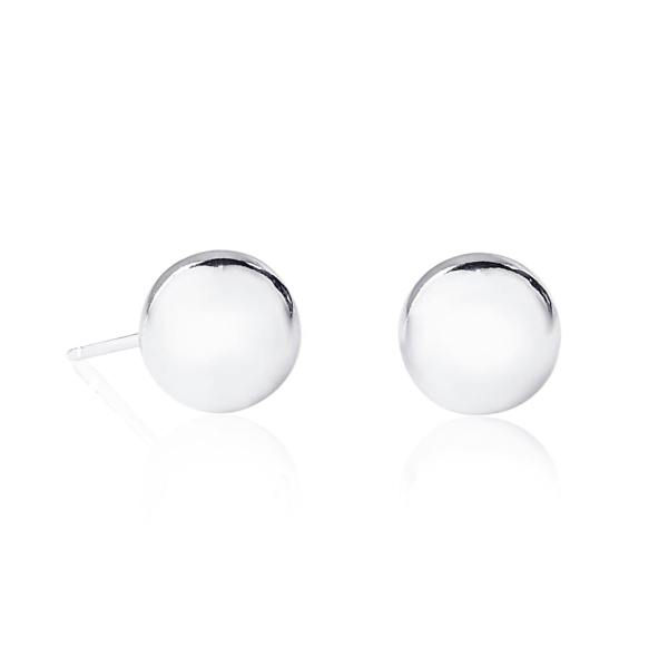 namana 925 Sterling Silver 10mm Diameter Ball Stud Earrings for Women