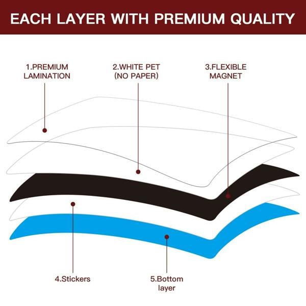 Dyzi 60 x 90cm Magnetic Whiteboard with 4 Dry Erase Pens and Eraser