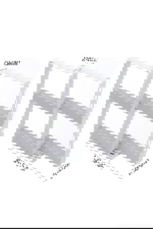 Living and Home 2-Tier&2-Row Rotating Jars Spice Rack Kitchen Storage Holder Shelf Cabinet Organizer