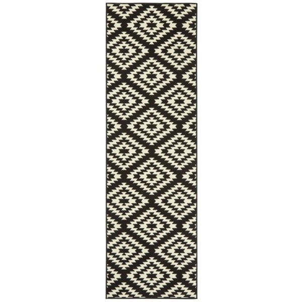 Designer Velours Black & White Runner Nordic